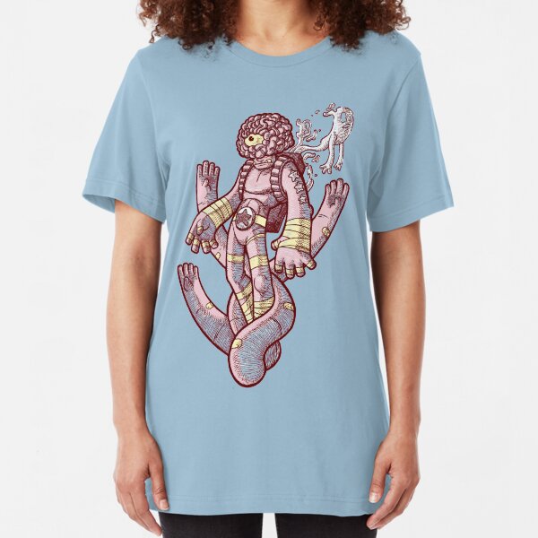Backpack Full Of Ghosts Slim Fit T-Shirt