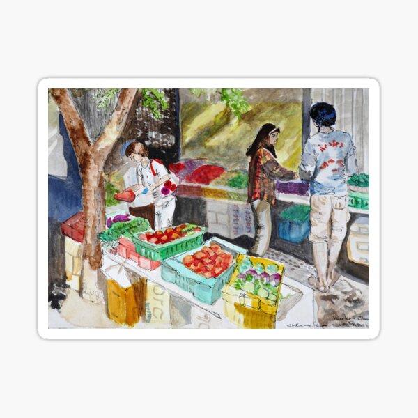 Vista previa del artículo con la obra «Mercado callejero», diseñado y vendido por lisabenckhuysen.