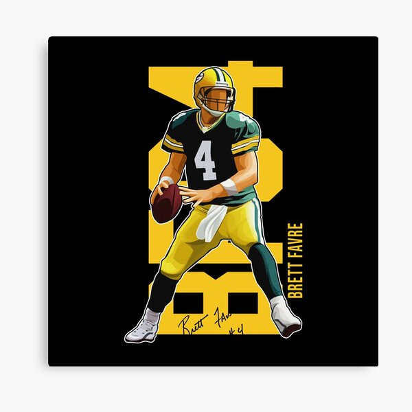 Green Bay Packers Brett Favre NFL #4 Vintage Print