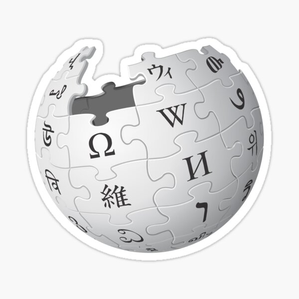 The Wikipedia Logo Sticker for Sale by mrawfle