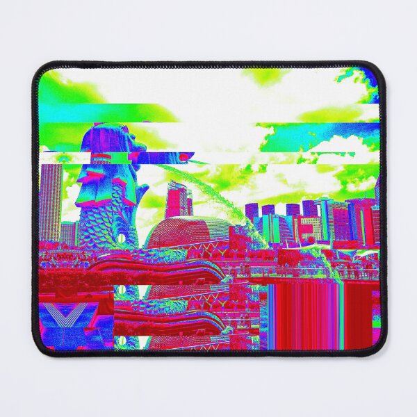 Item preview, Singapore Coastline Lion Fountain Glitch Art designed and sold by glitchhub.