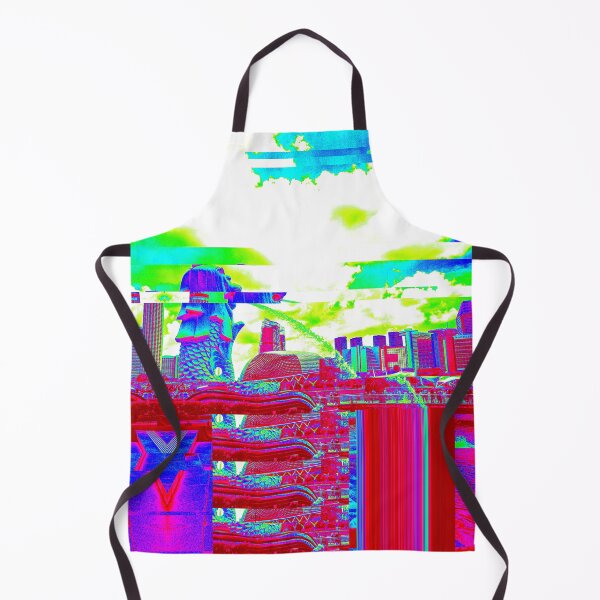 Item preview, Singapore Coastline Lion Fountain Glitch Art designed and sold by glitchhub.
