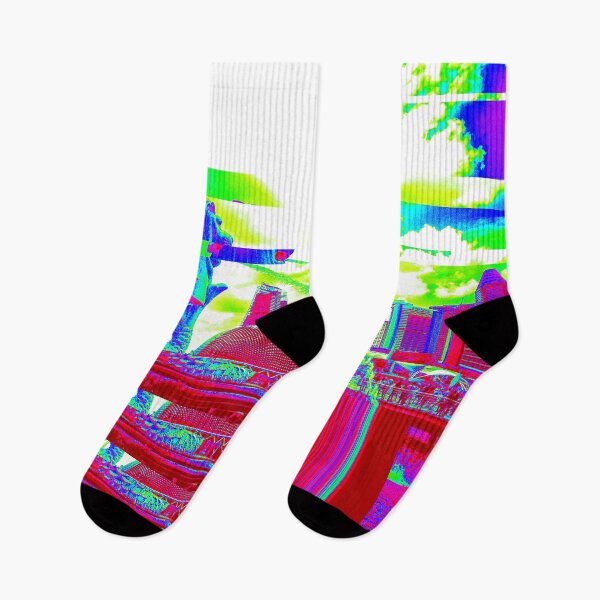Item preview, Singapore Coastline Lion Fountain Glitch Art designed and sold by glitchhub.