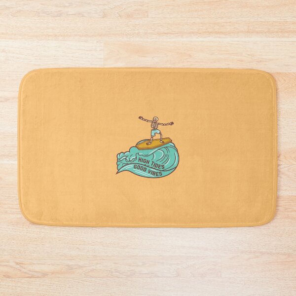Item preview, High tides good vibes surfing skeleton - salty designed and sold by MotherOfBears.