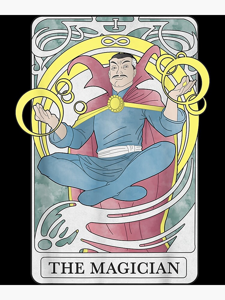 Art Nouveau Tarot Magician Card tattooed on the