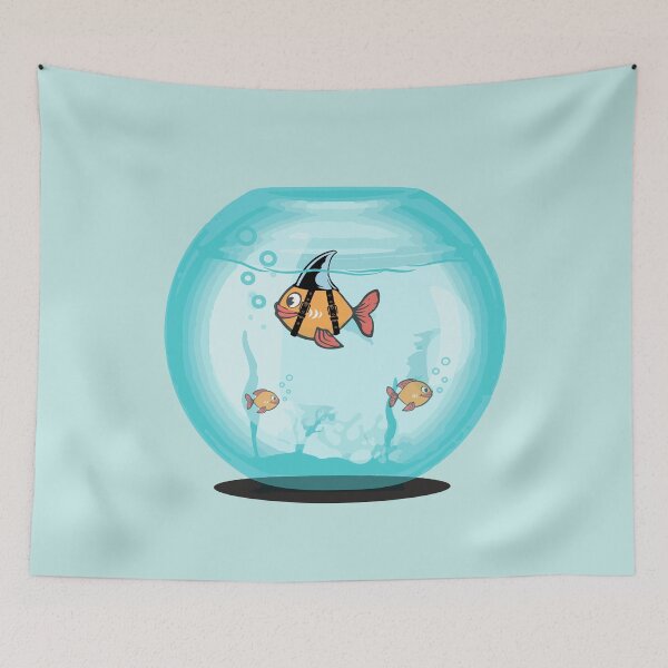 Item preview, Goldfish with a shark fin in a bowl designed and sold by Vin  Zzep.