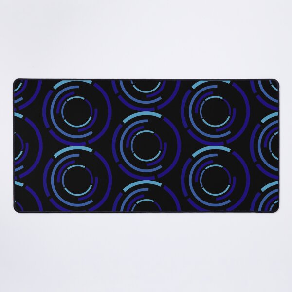 Circles Blue Desk Mat