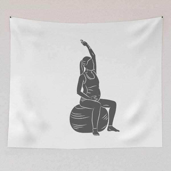 Item preview, yoga pregnant woman Yoga poses for pregnant ladies designed and sold by thenewall.
