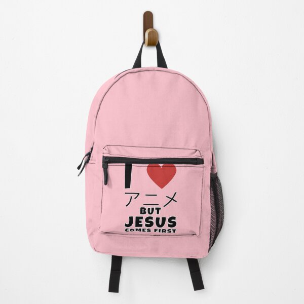 Item preview, I Love Anime but Jesus Comes First designed and sold by Feline Rockstars.