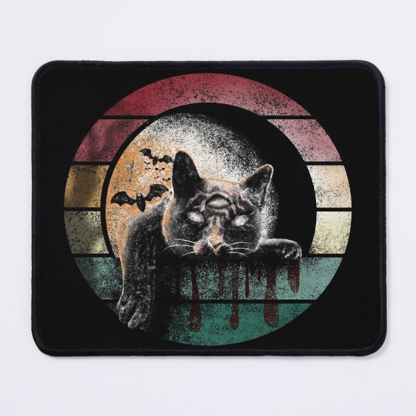 Item preview, Scary Three Eyed Black Cat Orange Moon Behind designed and sold by Ridaelb.