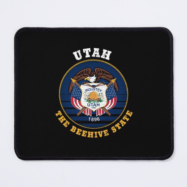 Item preview, UTAH BEEHIVE STATE FLAG designed and sold by Madjack Tees Kiwi SuperStore.
