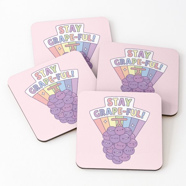 Item preview, Cute Grapes Stay Grapeful Positive Pun designed and sold by rustydoodle.