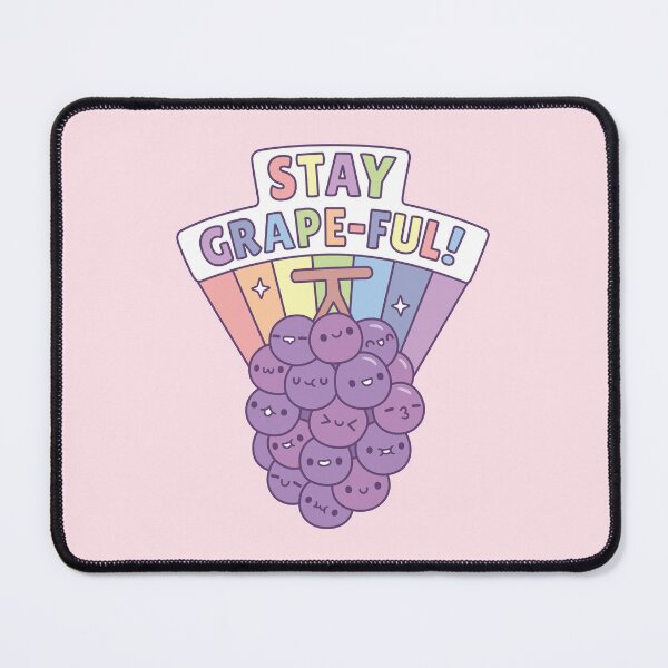 Item preview, Cute Grapes Stay Grapeful Positive Pun designed and sold by rustydoodle.
