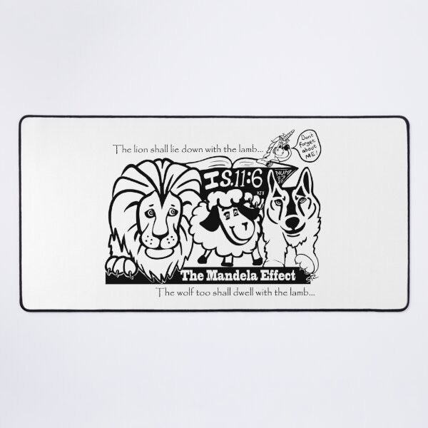 The Lion shall lie down with the lamb Desk Mat
