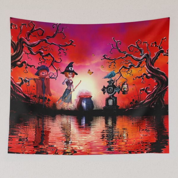 Item preview, Little witch with crow in the night designed and sold by nicky2342.