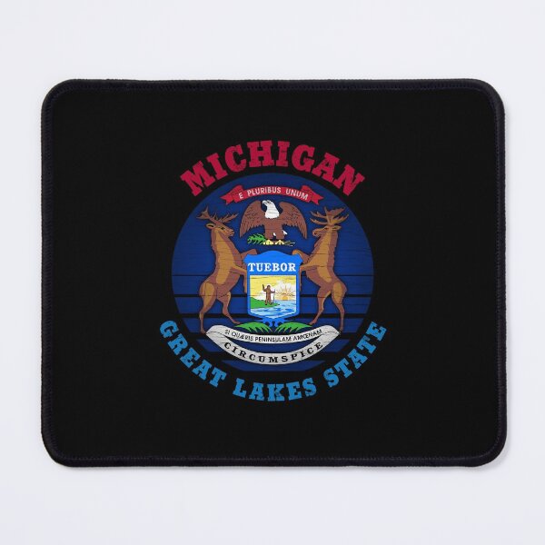 Item preview, MICHIGAN GREAT LAKES STATE FLAG designed and sold by Madjack Tees Kiwi SuperStore.