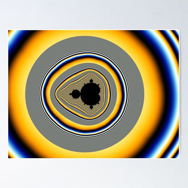 Vista previa del artículo con la obra «Curva de Mandelbrot Hilbert», diseñado y vendido por Rupert Russell.