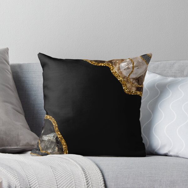 Item preview, Black & Gold Agate Geode Glitter designed and sold by idovedesign.