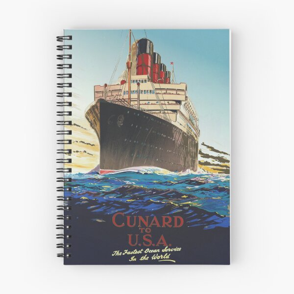 Item preview, VINTAGE CUNARD AQUITANIA TRAVEL POSTER designed and sold by Madjack Tees Kiwi SuperStore.
