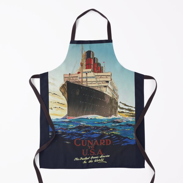Item preview, VINTAGE CUNARD AQUITANIA TRAVEL POSTER designed and sold by Madjack Tees Kiwi SuperStore.