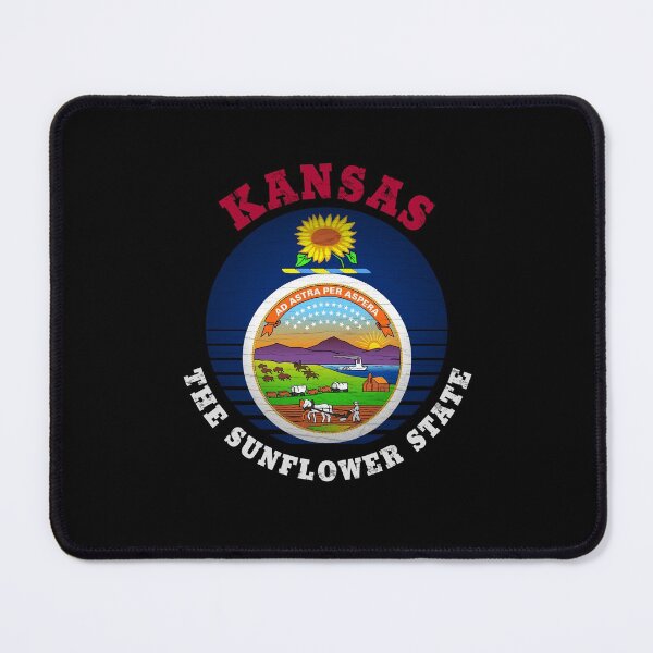 Item preview, KANSAS SUNFLOWER STATE FLAG designed and sold by Madjack Tees Kiwi SuperStore.