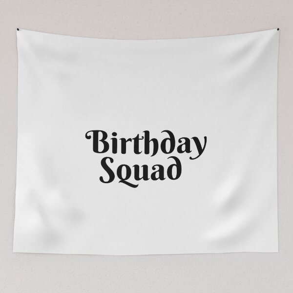 Item preview, happy Birthday squad gift for birthday bash with gold text t- shirt designed and sold by Luckydoe1.