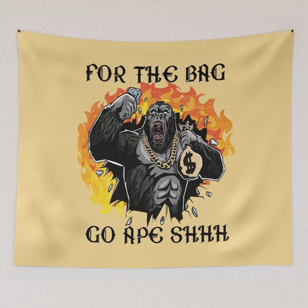 Item preview, FOR THE BAG GO APE SHHH - FUN MOTIVATIONAL QUOTE designed and sold by PhillDaPhlava.