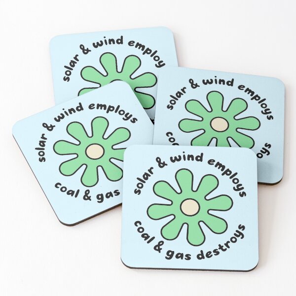 Item preview, Solar and Wind Employs, Coal and Gas Destroys - Climate Change designed and sold by Picket Club.