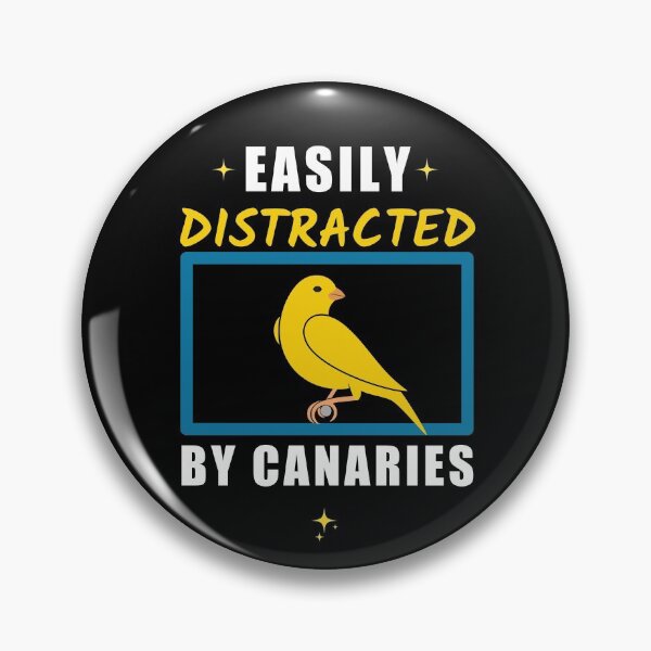 Item preview, Easily Distracted by Canaries - Yellow designed and sold by Designforoz.