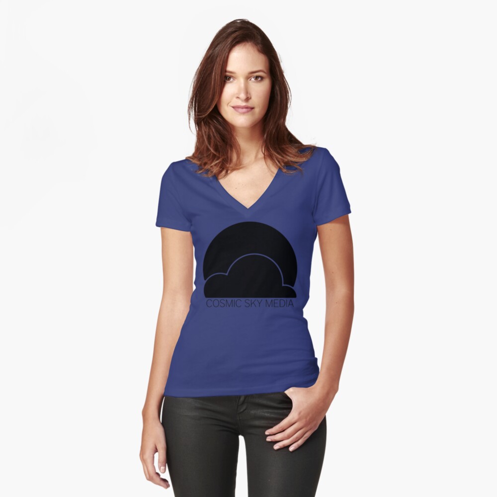 Item preview, Fitted V-Neck T-Shirt designed and sold by CosmicSkyMedia.