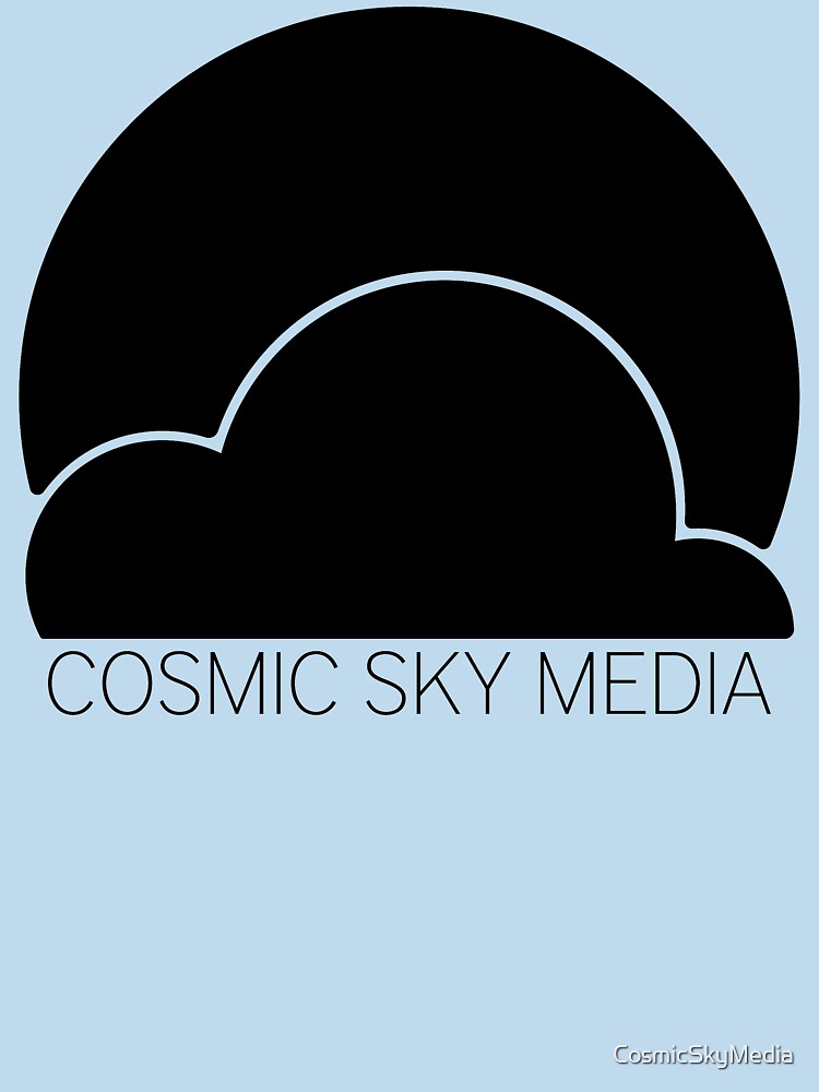 Thumbnail 7 of 7, Essential T-Shirt, Cosmic Sky Media Logo (Black) designed and sold by CosmicSkyMedia.