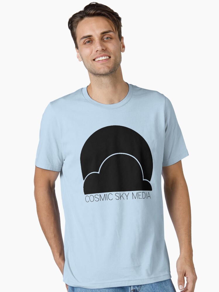 Thumbnail 2 of 7, Essential T-Shirt, Cosmic Sky Media Logo (Black) designed and sold by CosmicSkyMedia.