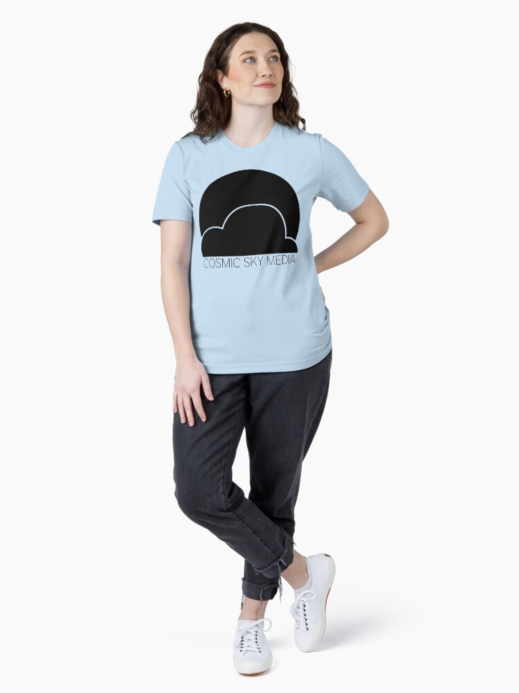 Thumbnail 4 of 7, Essential T-Shirt, Cosmic Sky Media Logo (Black) designed and sold by CosmicSkyMedia.