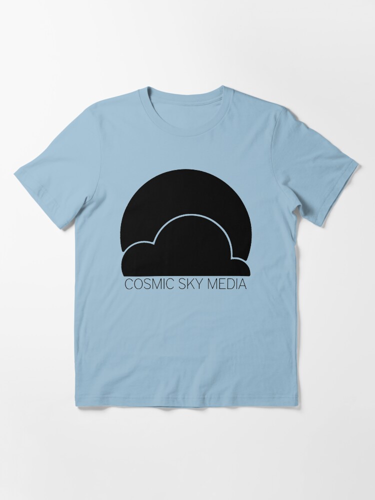 Alternate view of Cosmic Sky Media Logo (Black) Essential T-Shirt