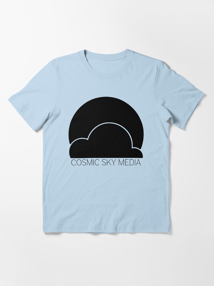 Thumbnail 3 of 7, Essential T-Shirt, Cosmic Sky Media Logo (Black) designed and sold by CosmicSkyMedia.