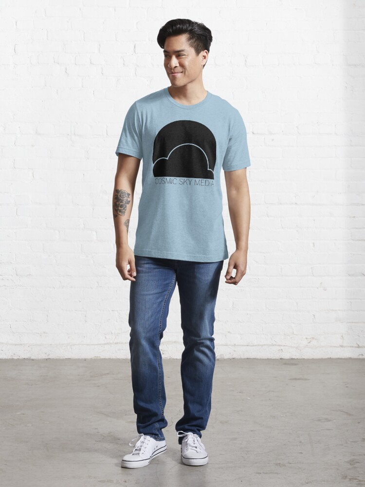 Alternate view of Cosmic Sky Media Logo (Black) Essential T-Shirt