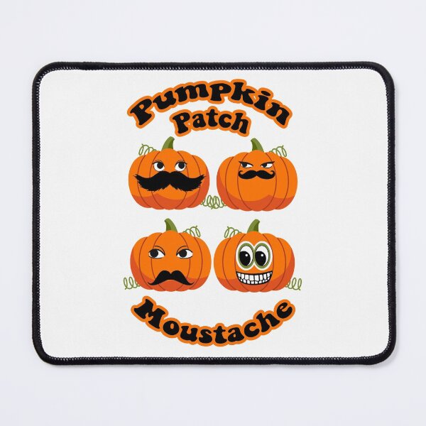 Item preview, Pumpkin Patch Moustache Cute Funny Happy Hallowe'en Thanksgiving Movember Veggie Humour Pumpkins designed and sold by H3designs.