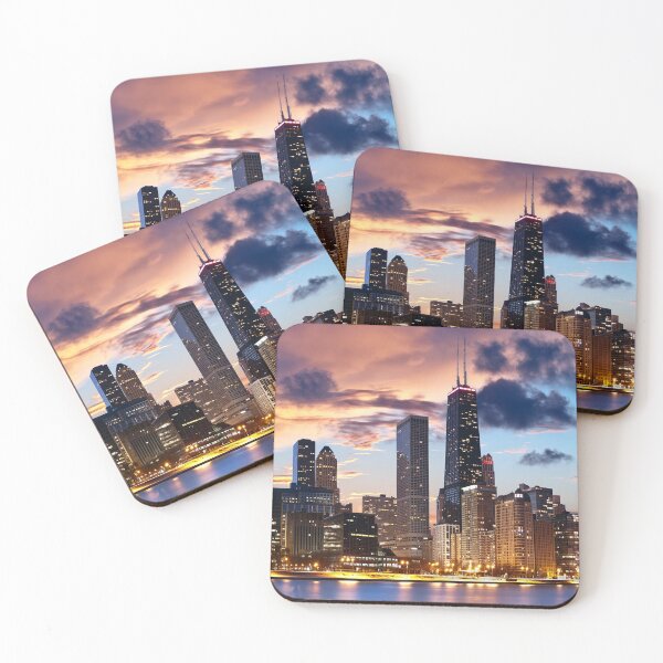 Item preview, Chicago Skyline Downtown IL Sunset designed and sold by Piper-Deals.