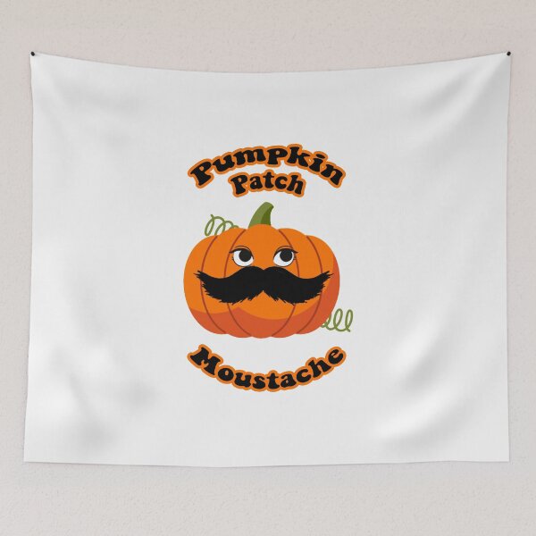 Item preview, Pumpkin Patch Moustache Cute Funny Happy Hallowe'en Thanksgiving Movember Veggie Humour Pumpkin designed and sold by H3designs.