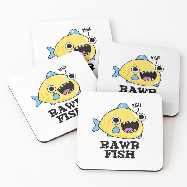Item preview, Rawr Fish Funny Animal Puns  designed and sold by punnybone.