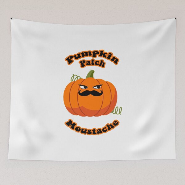 Item preview, Pumpkin Patch Moustache Cute Funny Happy Hallowe'en Thanksgiving Movember Veggie Humour Pumpkin designed and sold by H3designs.