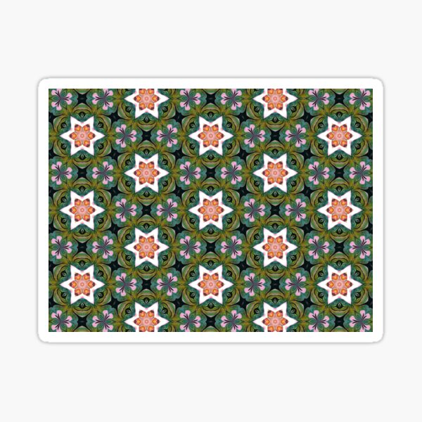 Lily Pads and Star Flowers Pattern Sticker