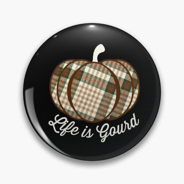 Item preview, Life is gourd plaid print pumpkin designed and sold by Designforoz.