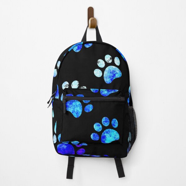 Item preview, Black Blue Textured Paw Print Pattern designed and sold by WandererSpirit.