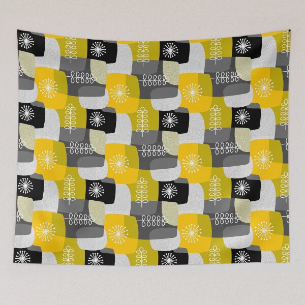 Item preview, Vintage look print in black and yellow designed and sold by MHen.