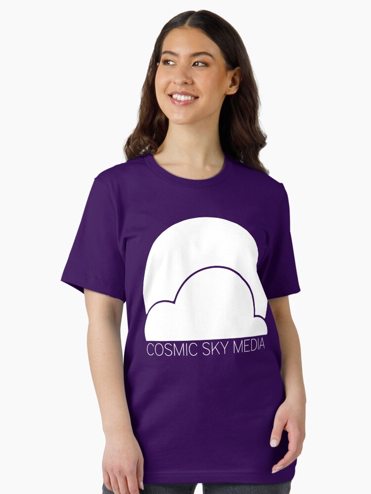 Thumbnail 1 of 7, Essential T-Shirt, Cosmic Sky Media Logo (White) designed and sold by CosmicSkyMedia.