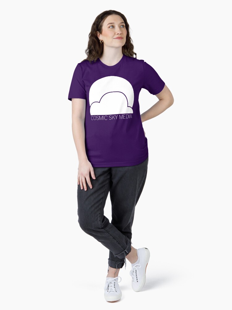 Thumbnail 4 of 7, Essential T-Shirt, Cosmic Sky Media Logo (White) designed and sold by CosmicSkyMedia.