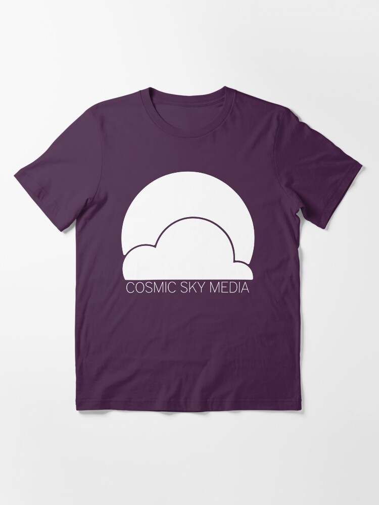 Alternate view of Cosmic Sky Media Logo (White) Essential T-Shirt