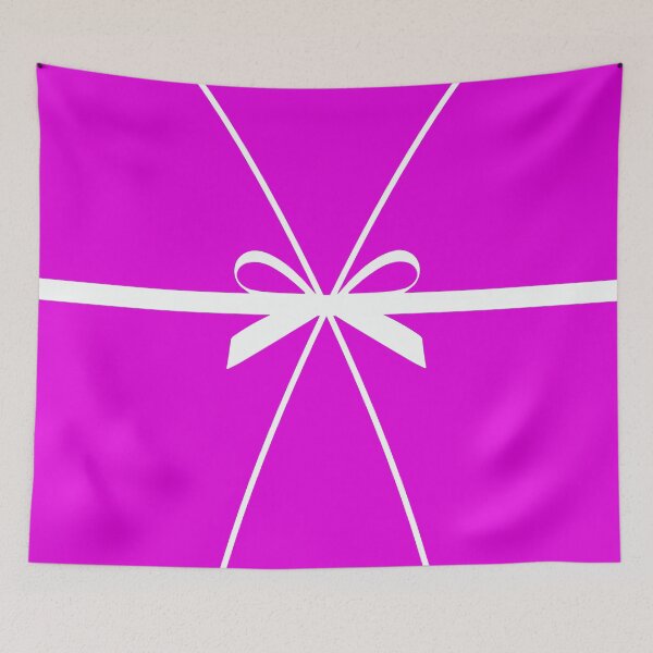 Item preview, Bow present skinny waist belt in hot pink background designed and sold by SueKnox.