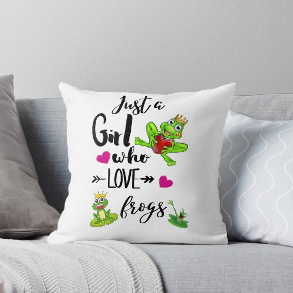 Item preview, Just A Girl Who Loves Frogs designed and sold by Preety Padhiyar.